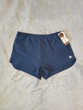 Nine West Active Womens Large Athletic Blue Shorts Brief Lined Run